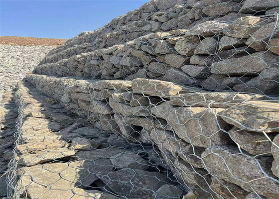 50-1200 g/m2 Gabion-Boxen mit hexagonalen Doppelgewebten Maschen