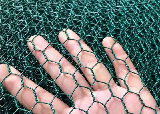 PVC-beschichtete hexagonale Drahtnetze verdrehte Gewebedrahtnetze